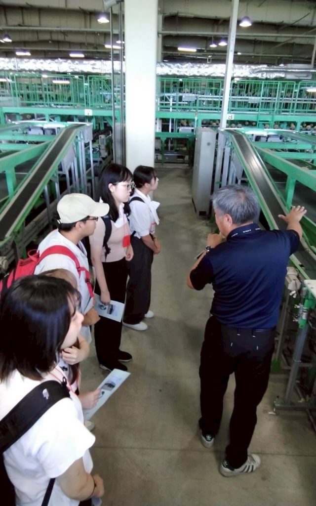 メロン集出荷選果施設を見学