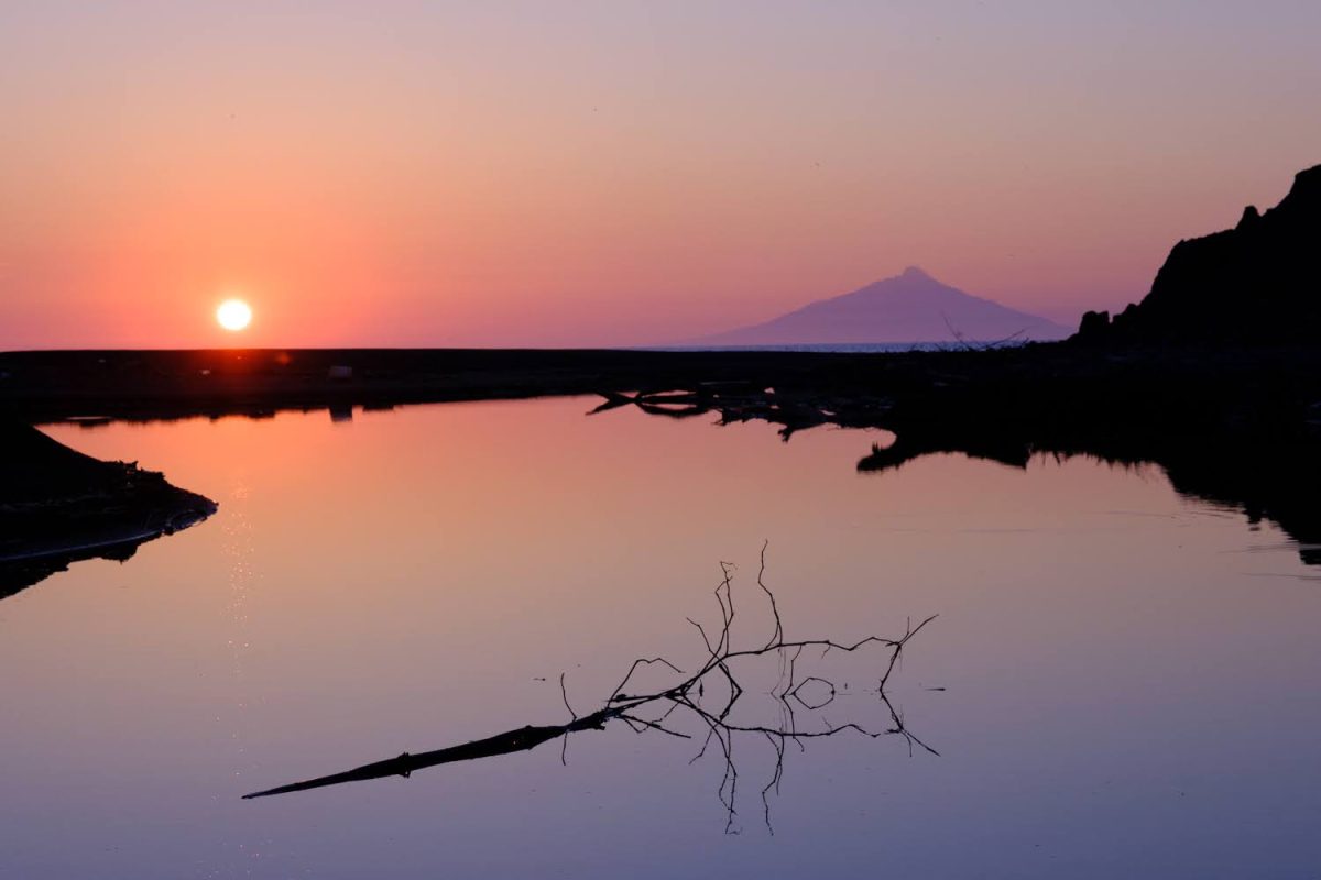 遠別町の夕日